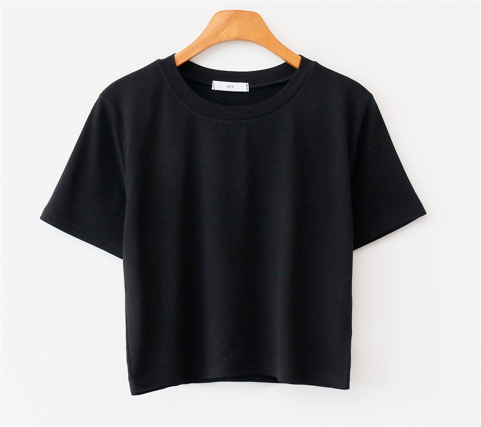 Envy Look Basic Crop Tee Shirt | Cropped for Women | KOODING