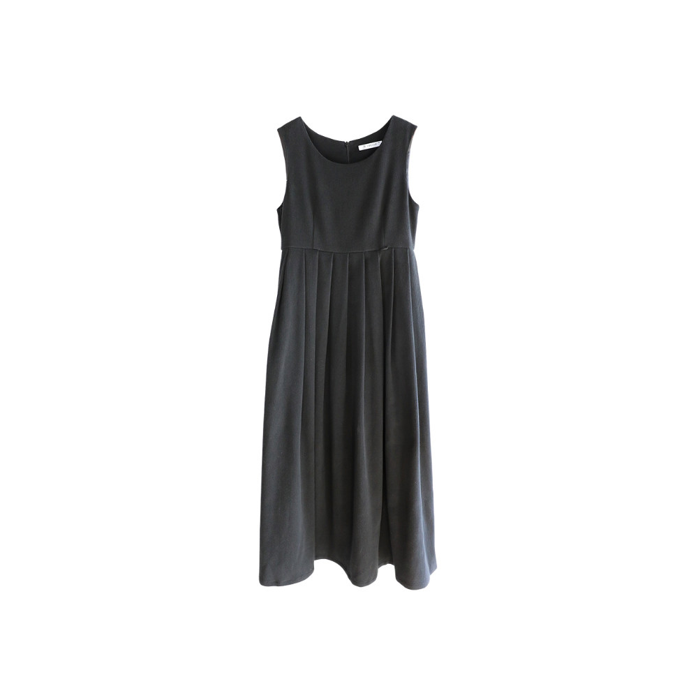 LEESLE Hanbok Ribbed Dress Black | Dresses for Women | KOODING