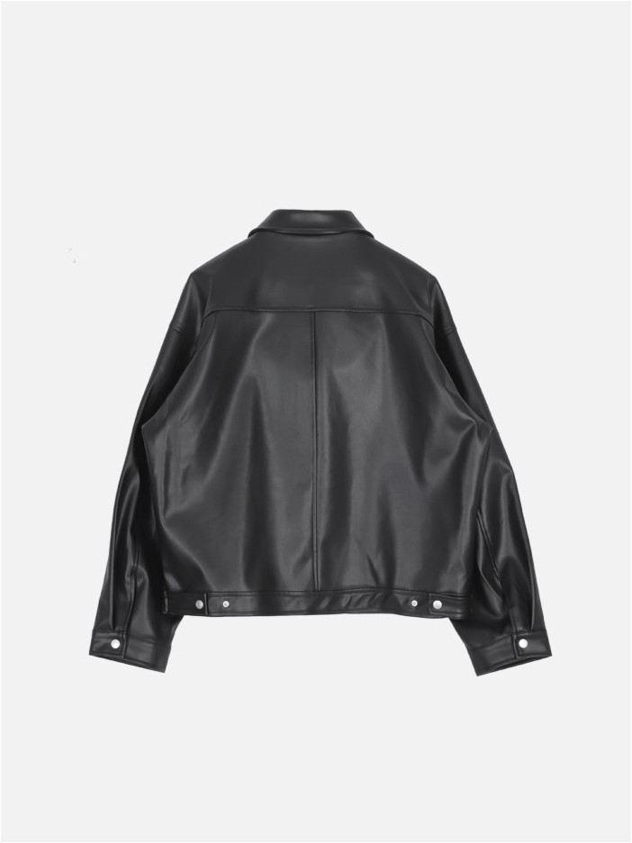 FLYDAY Bite Oversized Leather Jumper | Jackets for Men | KOODING