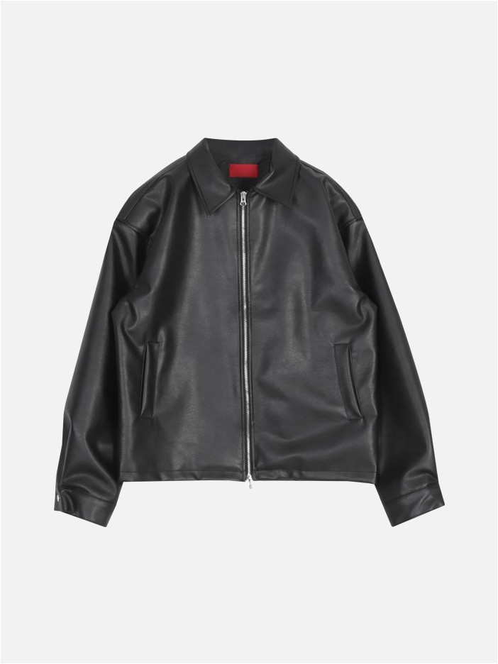 FLYDAY Bent Leather Jacket | Jackets for Men | KOODING