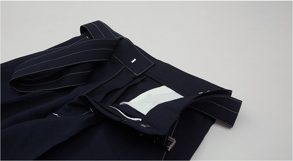 REDHOMME Belt Stitch Slacks | Chinos for Men | KOODING