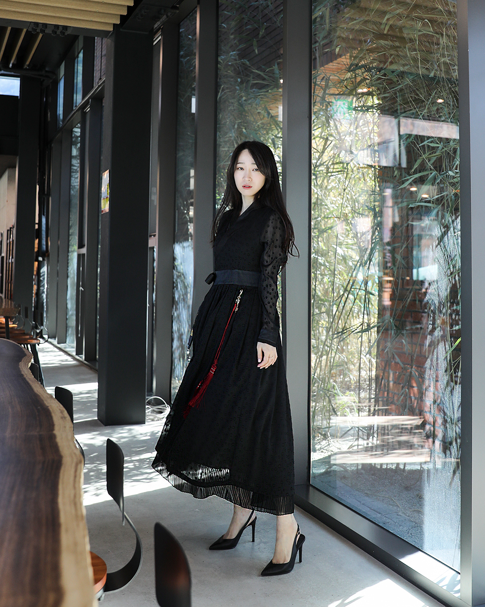 LEESLE Hanbok Bokhee Dress Black | Dresses for Women | KOODING
