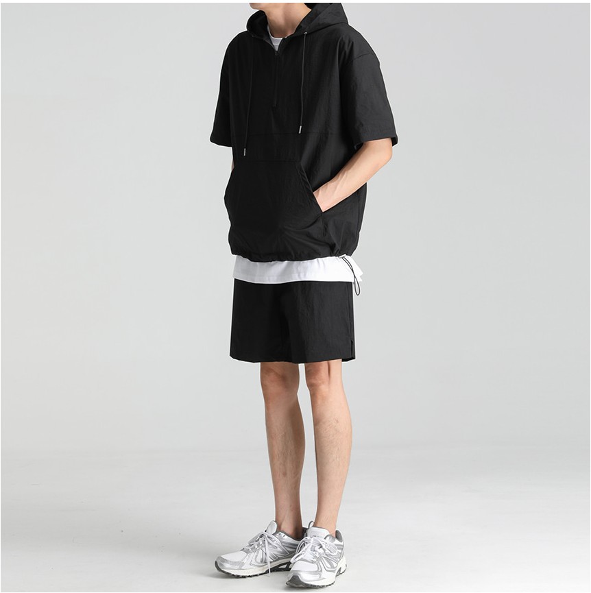 TIAG Summer Set Up Hoodie Short Sleeve Anorak | Hooded for Men | KOODING