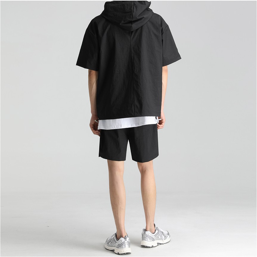 TIAG Summer Set Up Hoodie Short Sleeve Anorak | Hooded for Men | KOODING