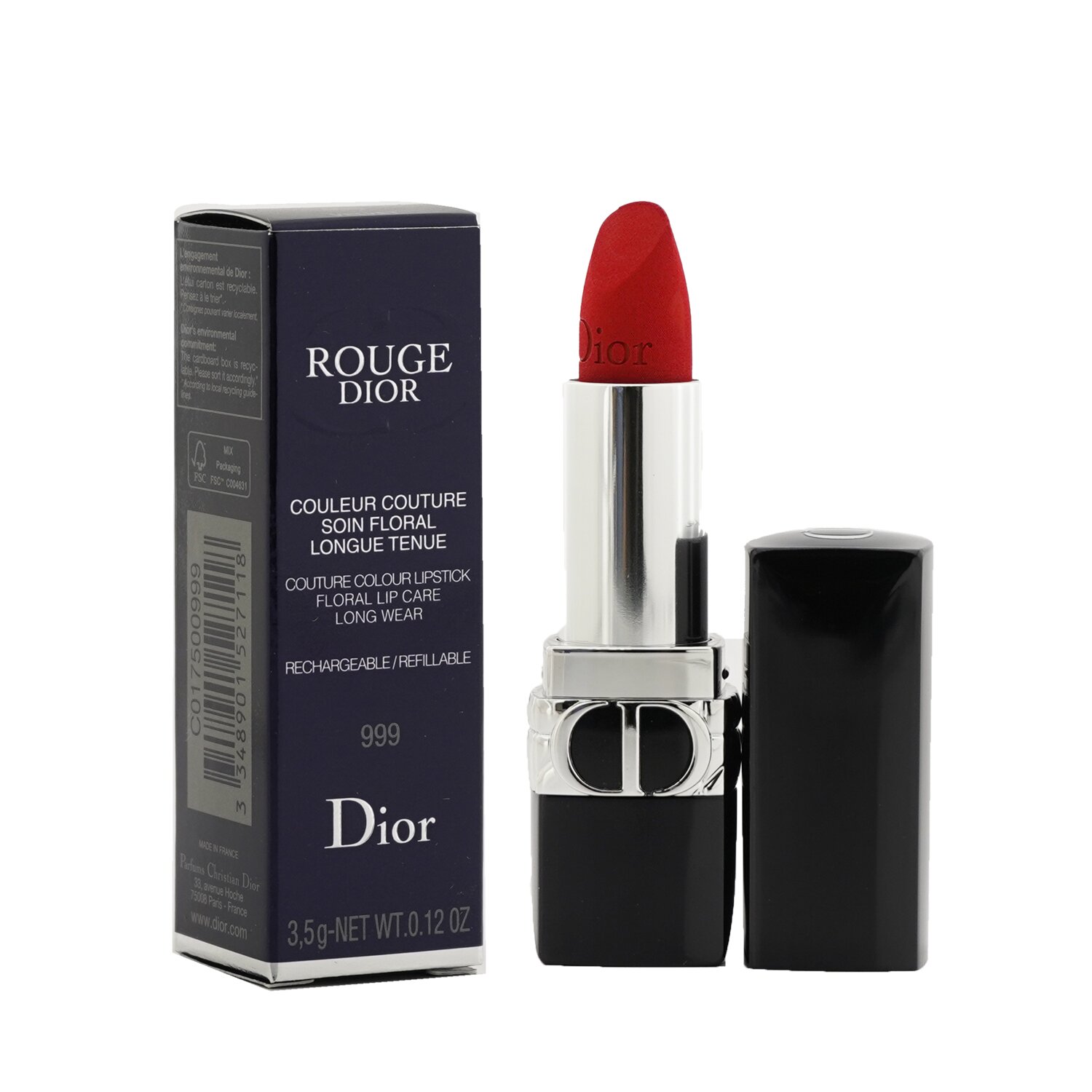 Christian Dior Rouge Dior Couture Colour Refillable Lipstick - # 999 ...