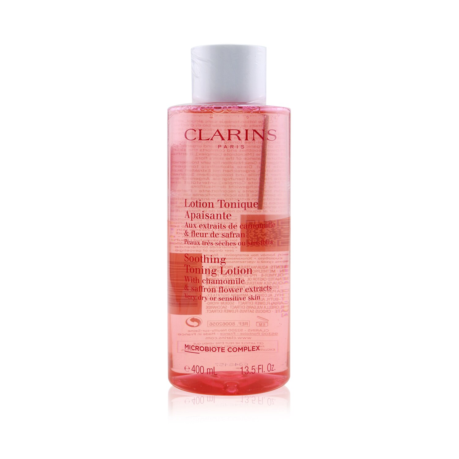 Clarins Soothing Toning Lotion with Chamomile & Saffron Flower Extracts Very Dry or Sensitive Skin 400ml/13.5oz | KOODING