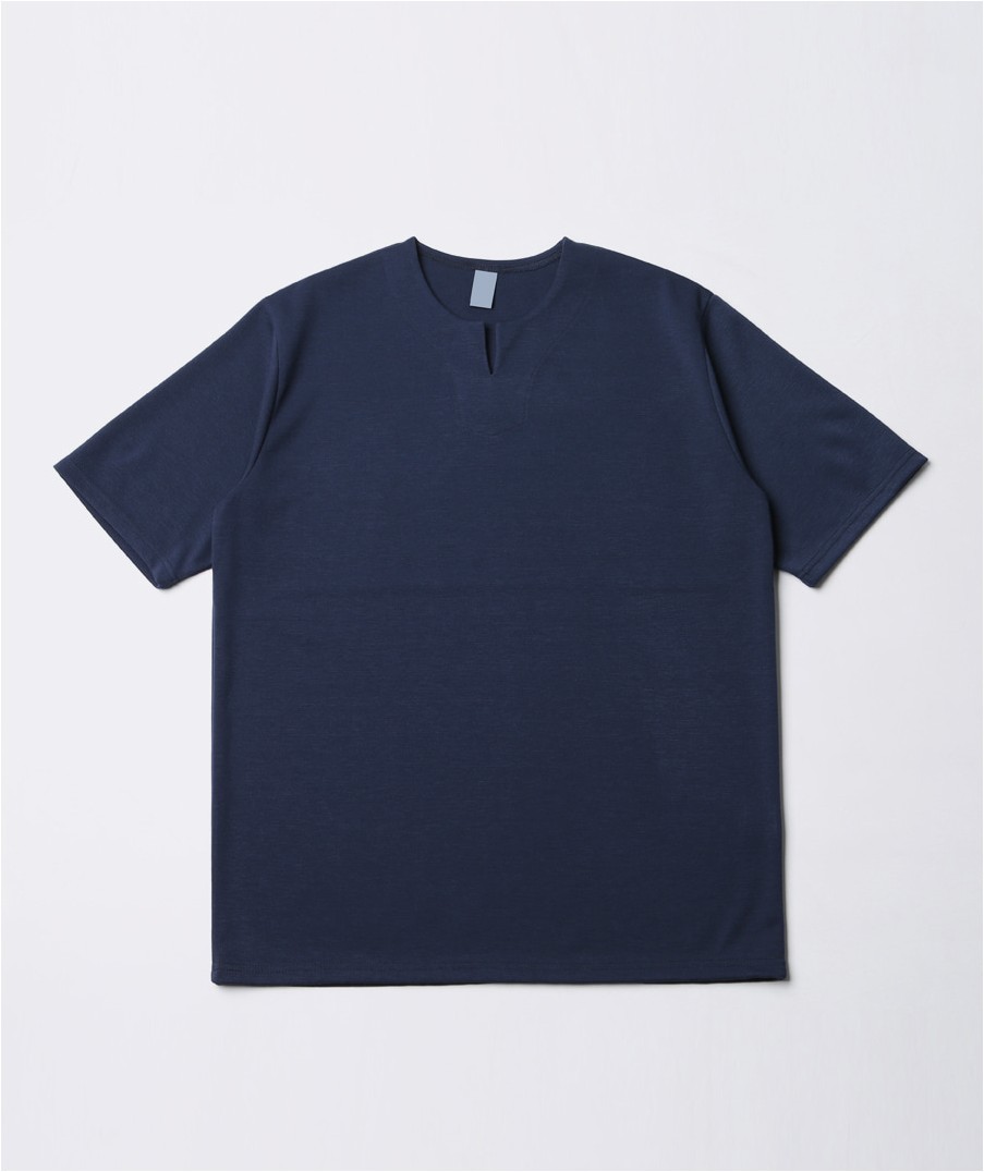 STYLEMAN V Vent Short Sleeve Cotton Tee Shirt | V-Neck for Men | KOODING