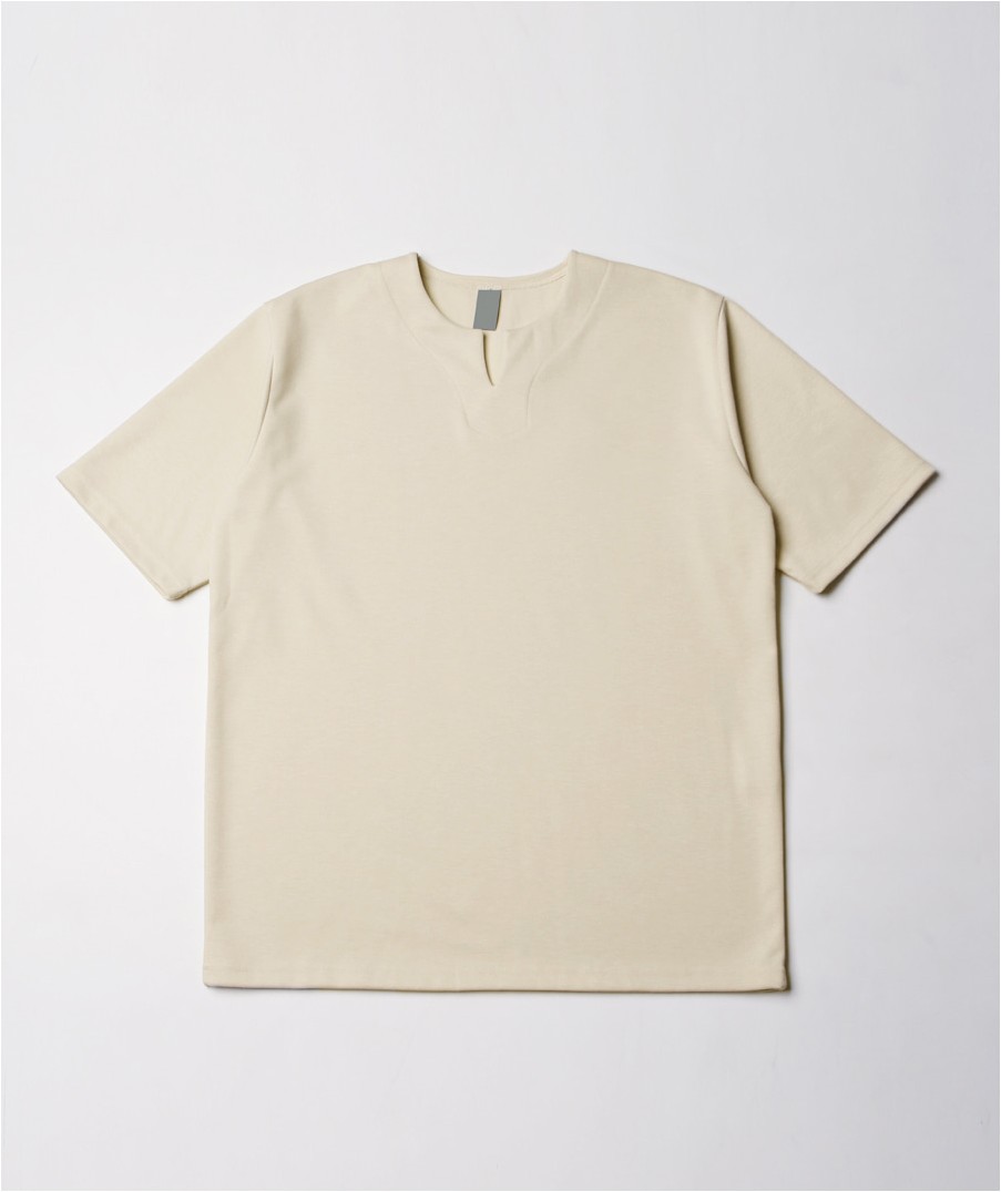 STYLEMAN V Vent Short Sleeve Cotton Tee Shirt | V-Neck for Men | KOODING