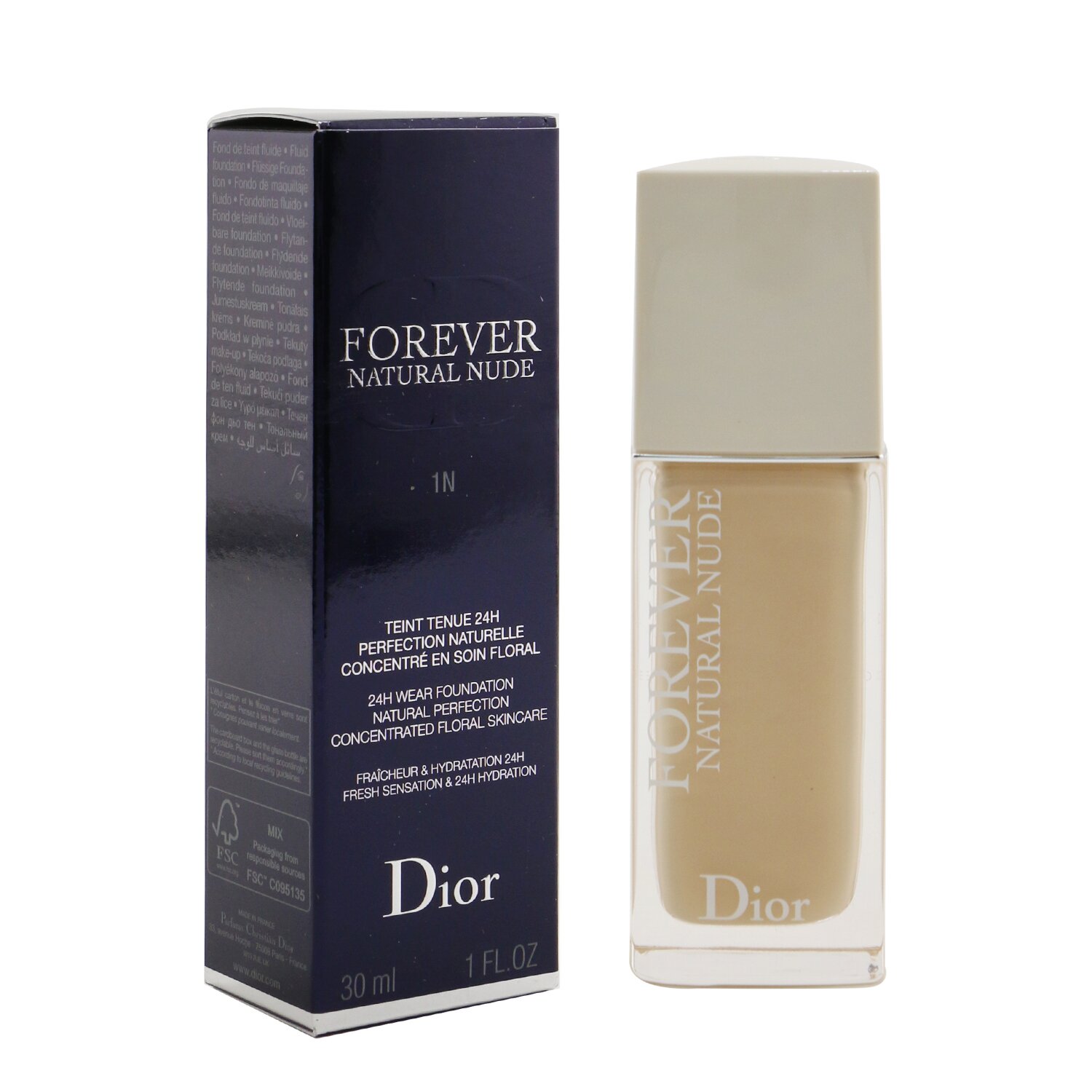 Christian Dior Dior Forever Natural Nude 24H Wear Foundation - # 1N Neutral  30ml1oz | KOODING
