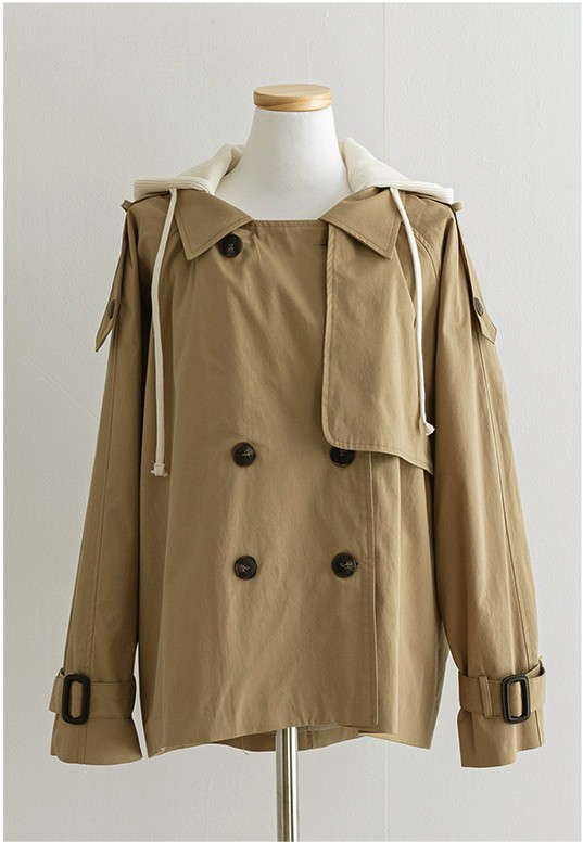 JUSTONE More Detachable Hoodie Trench Coat | Trench Coats for Women ...