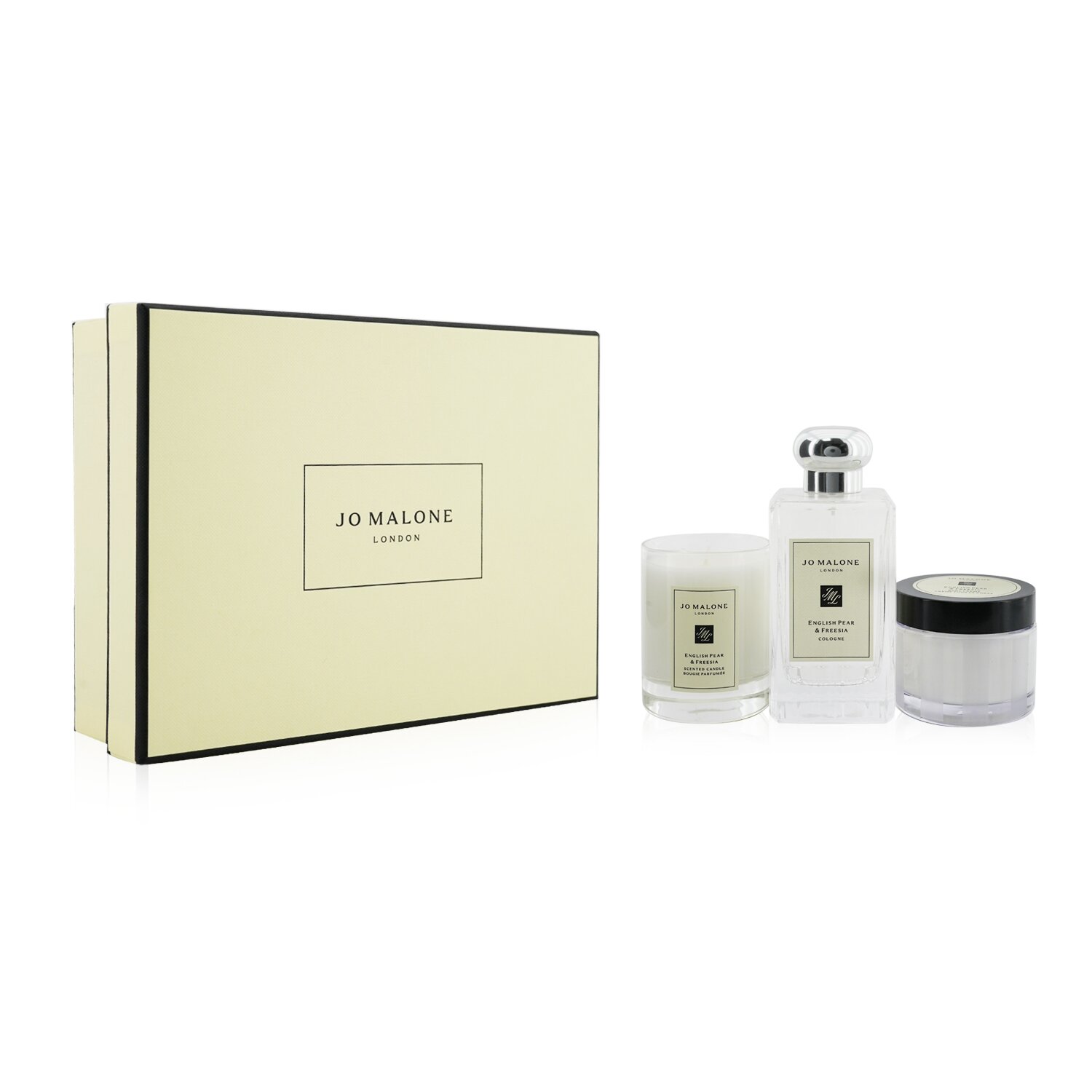 Ekspert snesevis Smidighed Jo Malone English Pear & Freesia Coffret: Cologne Spray 100ml/3.4oz + Body  Cream 50ml/1.7oz + Scented Candle 4.78cm/1.88inches (Height) 3pcs | KOODING