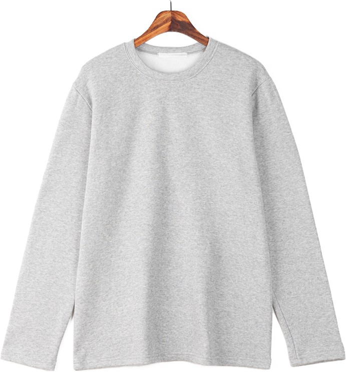 STYLEMAN Oversized Inner Fleeced Long Sleeve Tee Shirt | Crewneck for ...