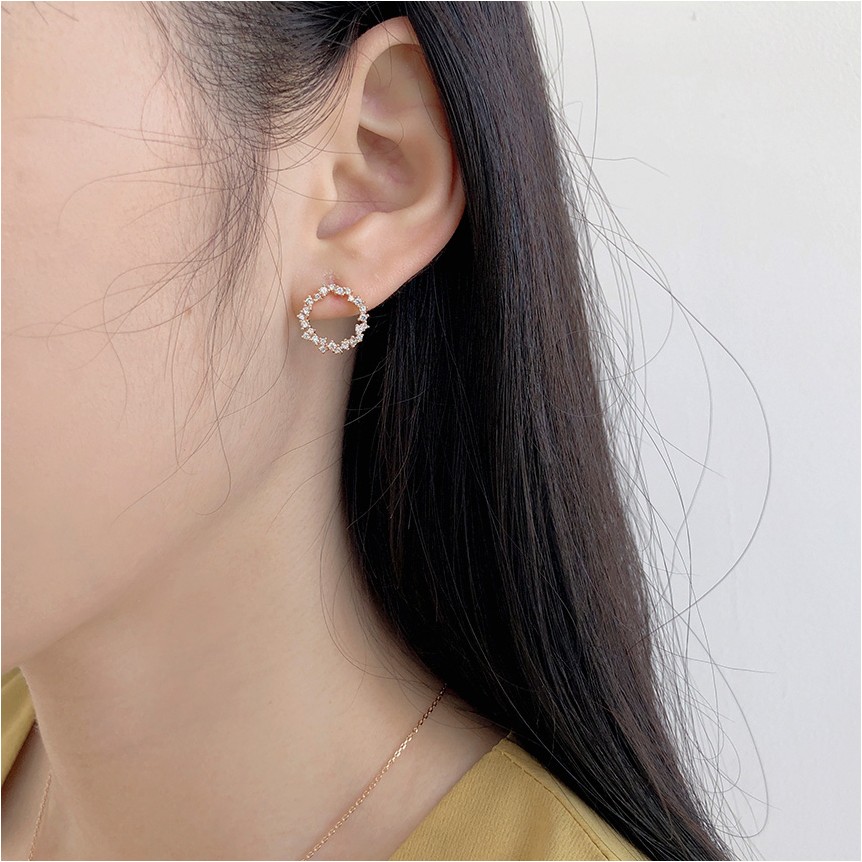 SOO & SOO Flutter Silver Pin Big Circle Earrings | Earrings for Women ...