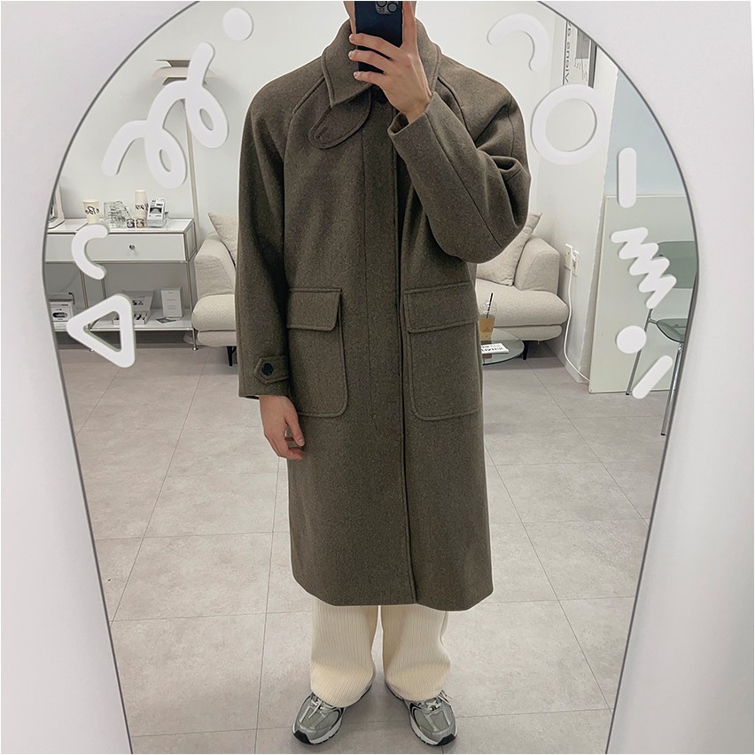 FLYDAY Is Wool Balmacaan Coat | Coats for Men | KOODING