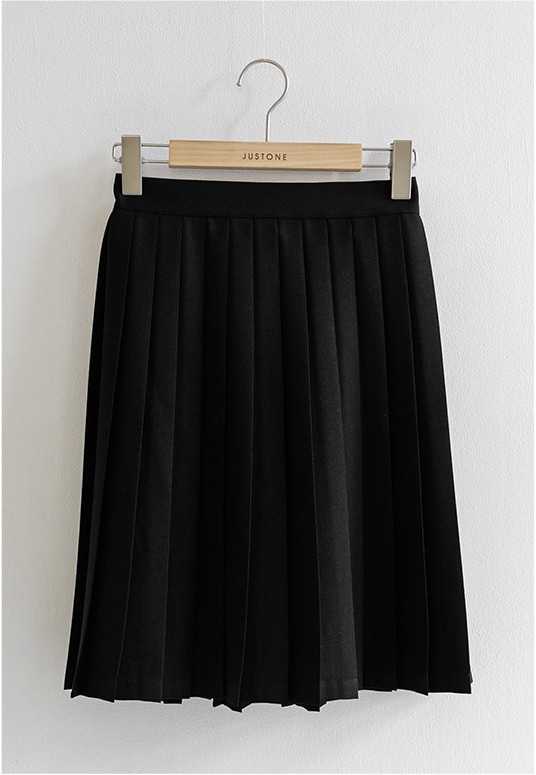 JUSTONE Sally Back Elastic Pleated Skirt | A-Line for Women | KOODING