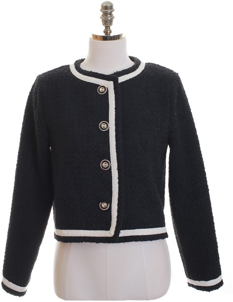 fiona Line Coloration Tweed Jacket Skirt Set | 2-Piece for Women | KOODING