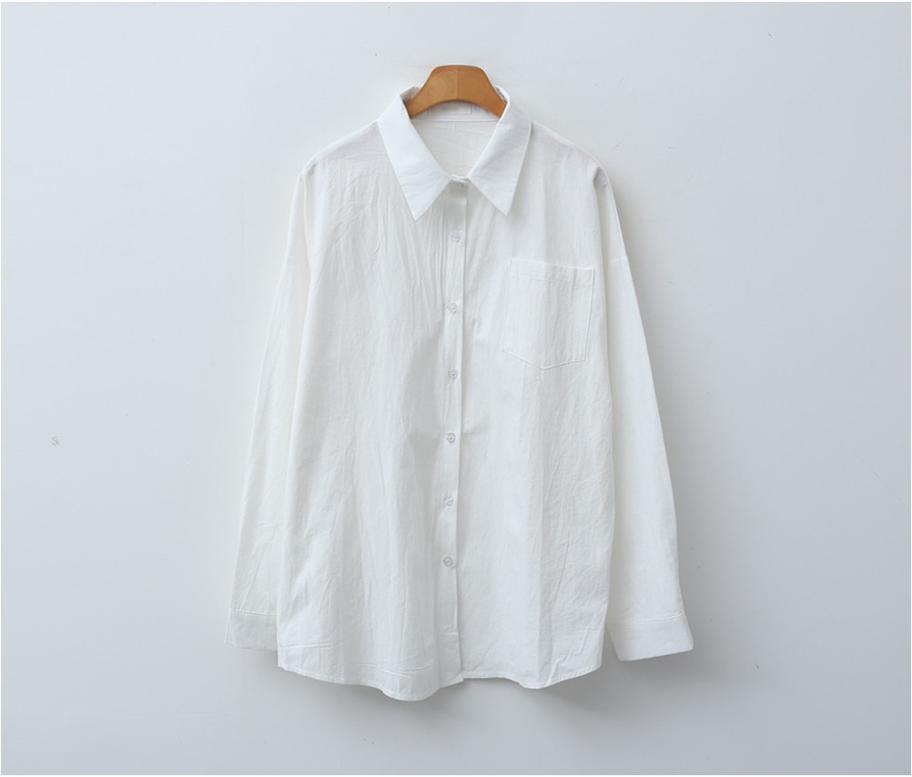 Envy Look Solid Pocket Shirt | Collared Shirts for Women | KOODING