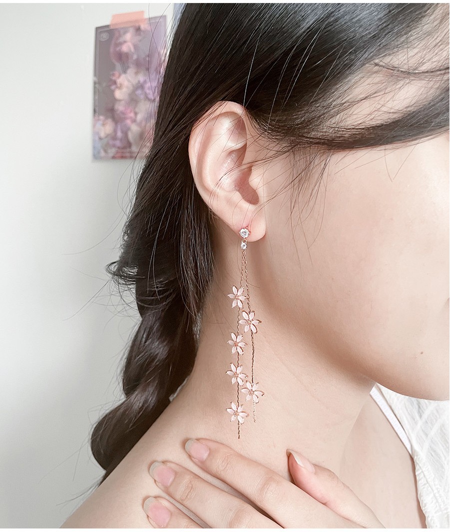 jury Cherry Blossom Drop Earrings Earrings for Women KOODING