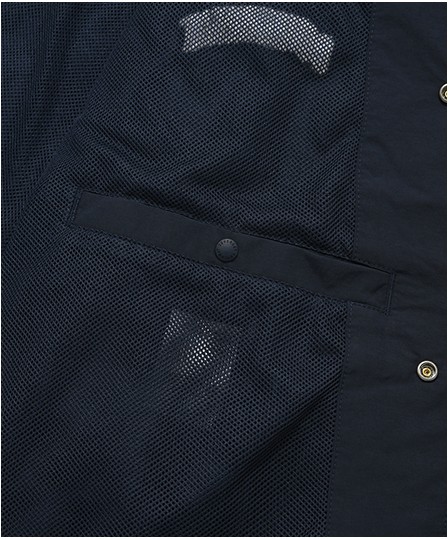 Covernat Unisex Arch Logo Coach Jacket Navy | Jackets for Women | KOODING