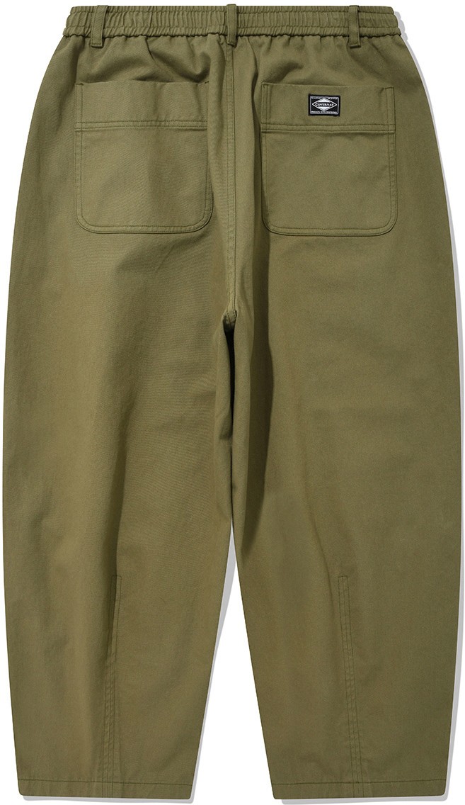 Covernat Unisex Daily Ankle Cut Wide Balloon Pants Khaki | Wide