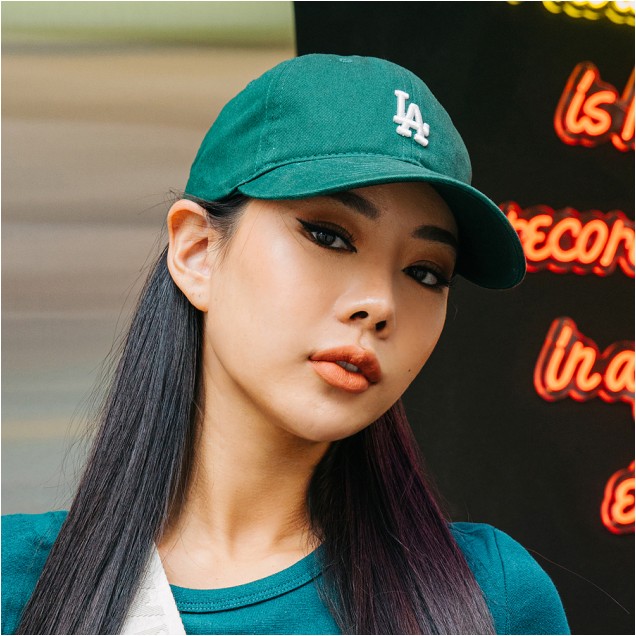 MLB Unisex N Cover Unstructured Ball Cap LA Dodgers Green, Hats for Women