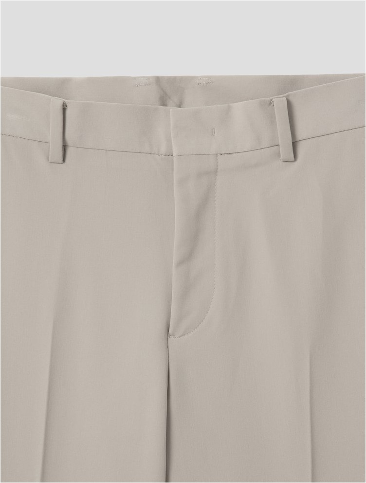 8seconds Basic Slim Fit Slacks Beige | Dress Pants for Men | KOODING
