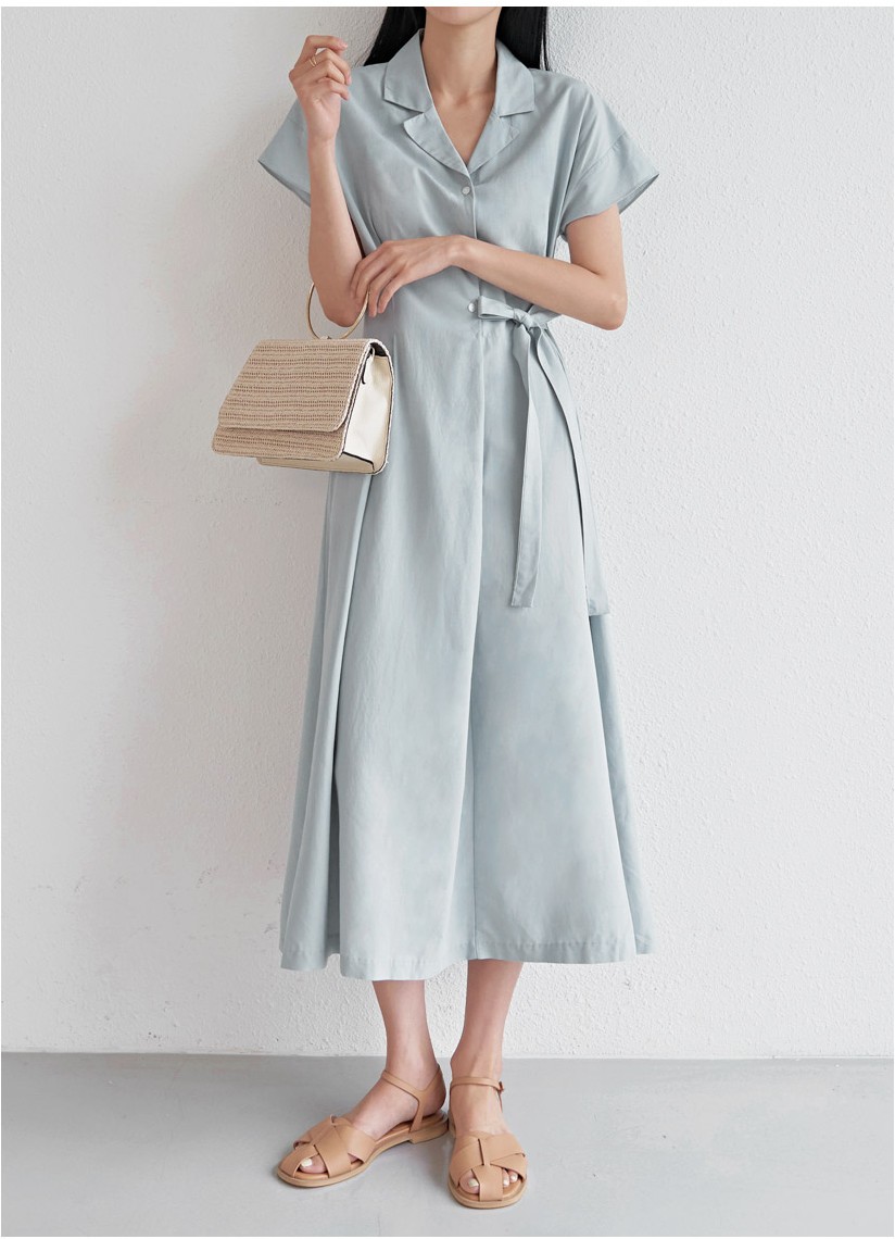 TWEE Amily Linen Wrap Short Sleeve Dress | Basic Dresses for Women ...