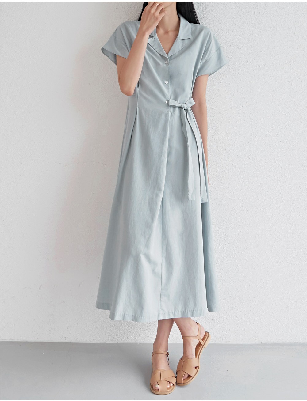 TWEE Amily Linen Wrap Short Sleeve Dress | Basic Dresses for Women ...