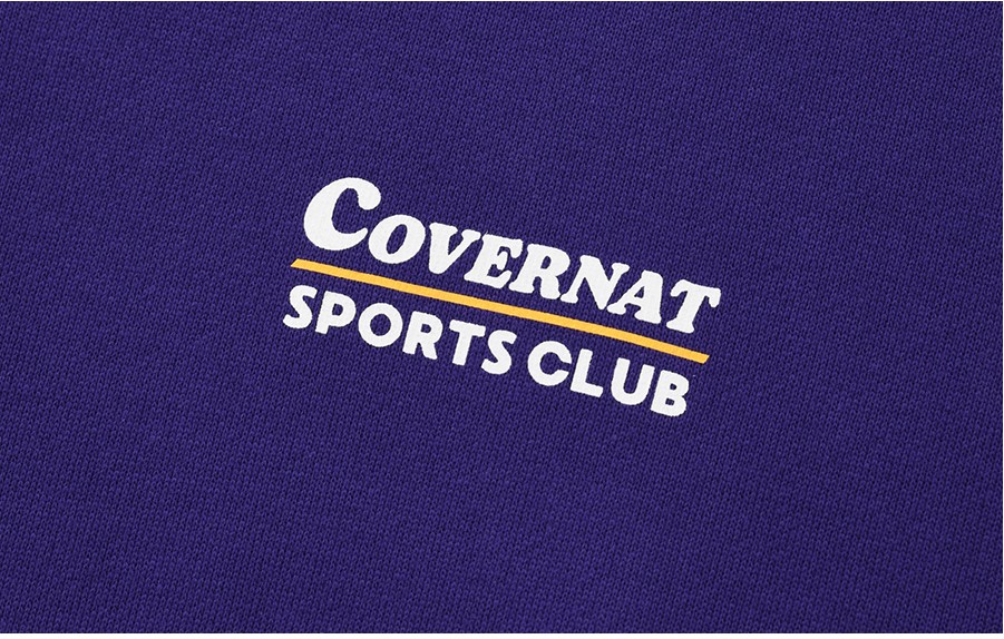 Covernat Unisex Sports Club Layout Logo Hoodie Purple | Sweatshirts ...