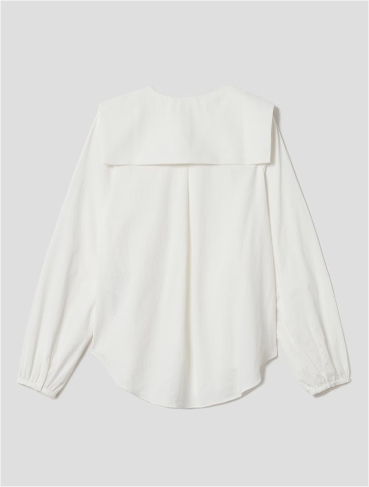 8seconds Sailor Collar Blouse White | Bell Sleeve for Women | KOODING