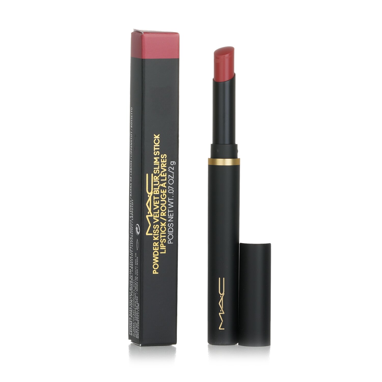 MAC Powder Kiss Velvet Blur Slim Lipstick 899 Brickthrough KOODING