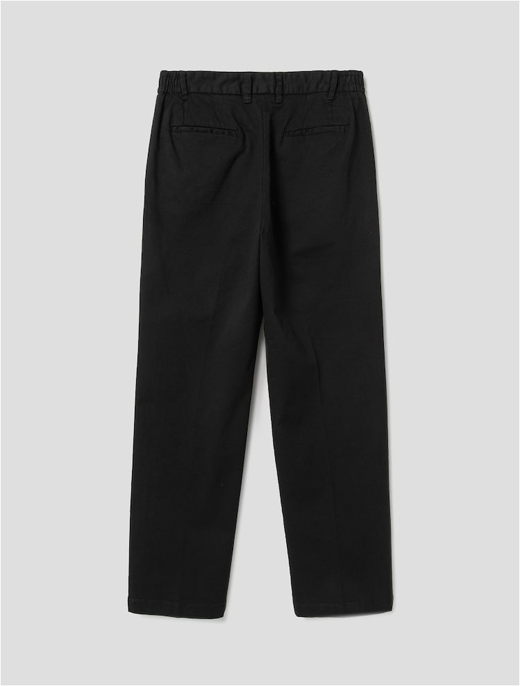 8seconds Cotton Span Fleeced Elastic Relax Fit Pants Black | Chinos for ...