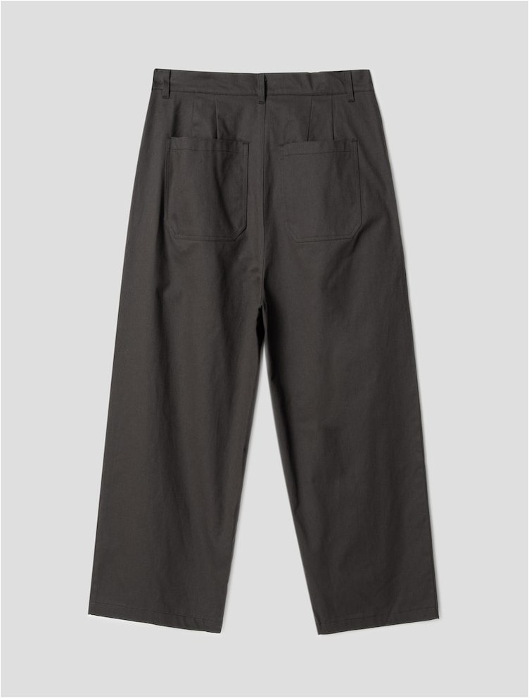 8seconds Pintuck Cotton Chino Wide Fit Pants Ash | Chinos for Men 