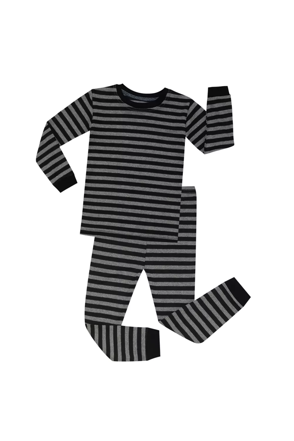 KAC Children's Cotton Full Stripe Crew Neck Long Sleeve Pyjamas | KOODING