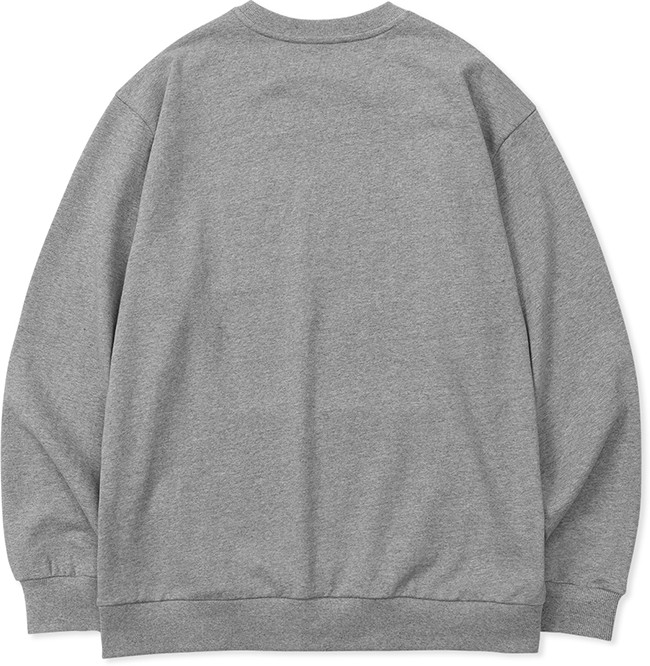 ★韓国の人気★【FCMM】★OBLIQUE GLAMPING SWEATSHIR.T★ FCMM Unisex Oblique Glamping Sweatshirt Melange Gray