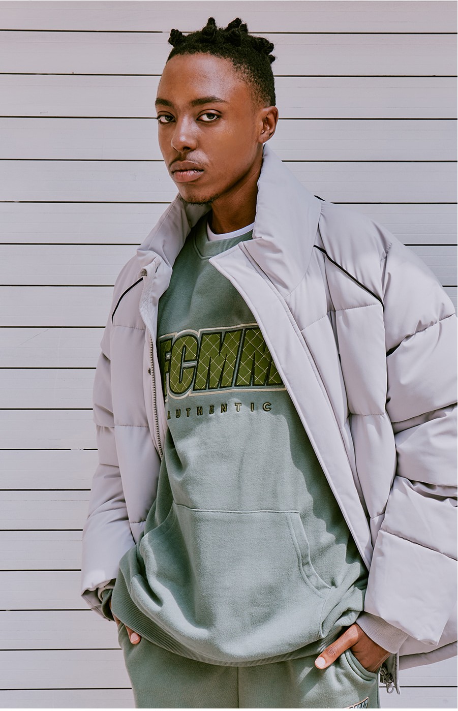 FCMM Unisex Oblique Glamping Sweatshirt Olive Green