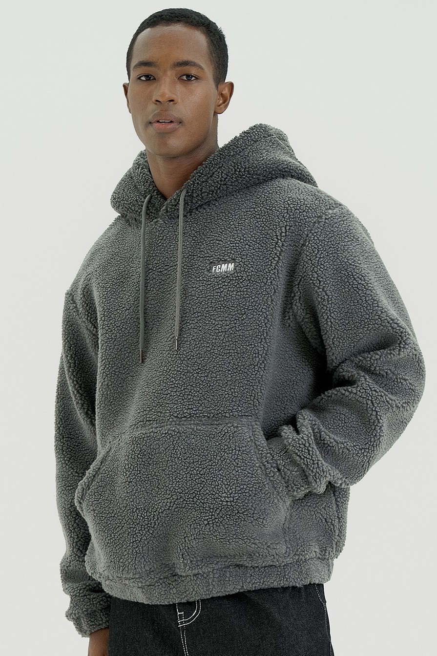 Unisex Warm Up Dumble Fleeced Hoodie Gray