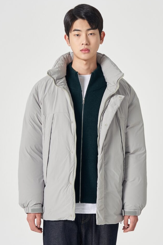 Duck Down Parka Light Gray