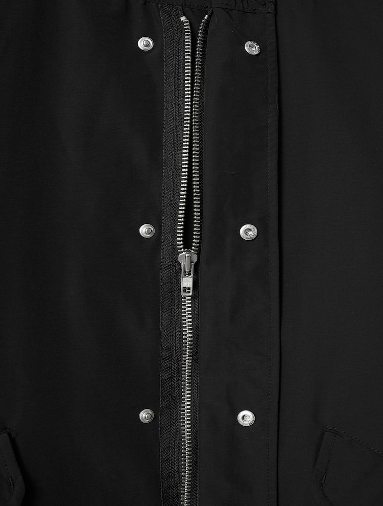 8seconds Detachable Military Jacket Black | Coats for Men | KOODING