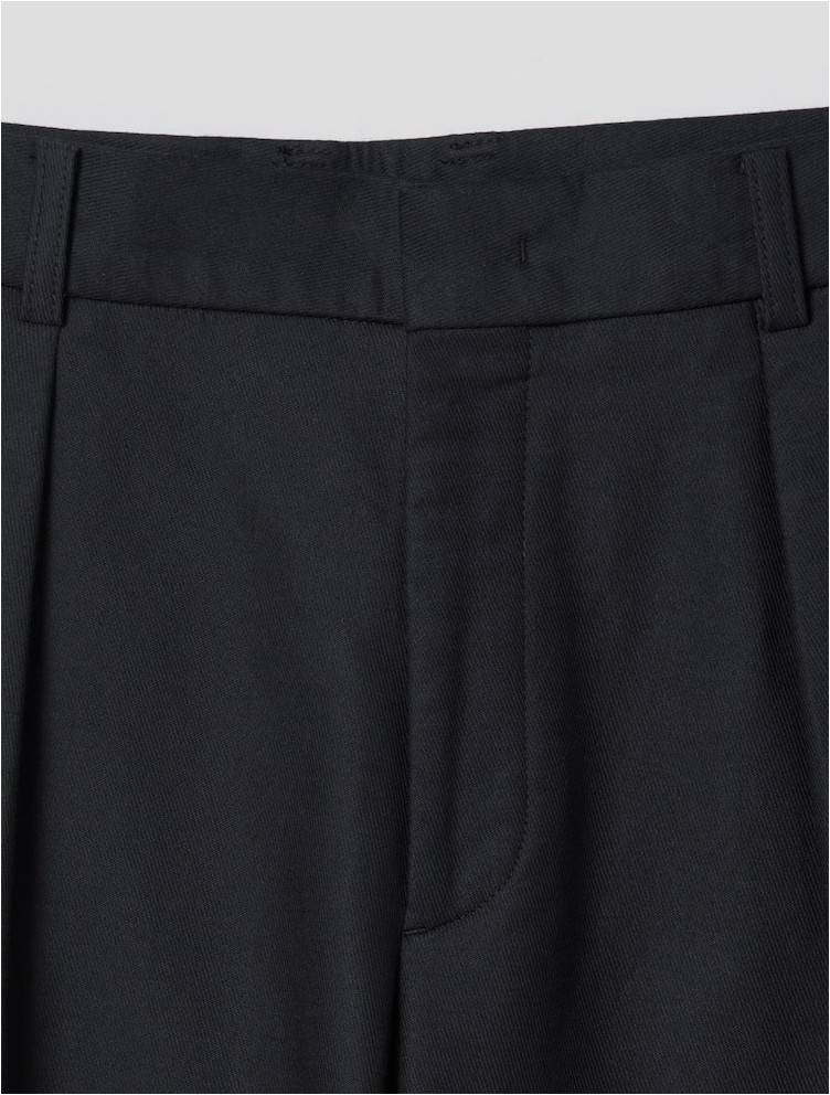【MODERNIF】Even Cotton One-Tuck Wide Pants 8seconds Cotton Modal Tuck Wide Pants Black | Chinos for Men