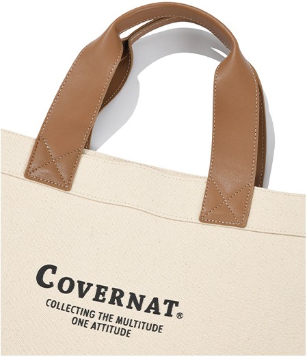 Covernat Canvas Tote Bag Ivory | Shoulder Bags for Women | KOODING