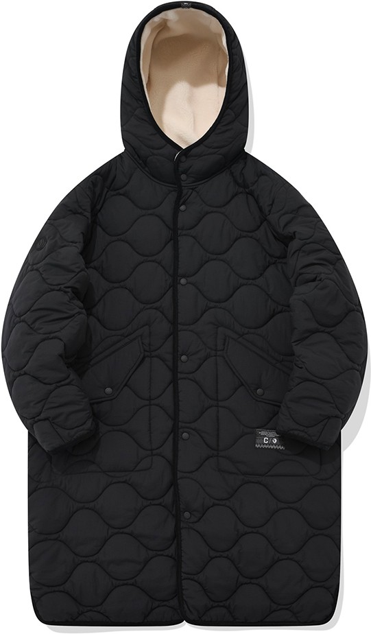 [COVERNAT]★QUILTED HOODED DUFFLE JACKET Covernat Unisex Quilting Hoodie Duffle Jacket Navy | Jackets