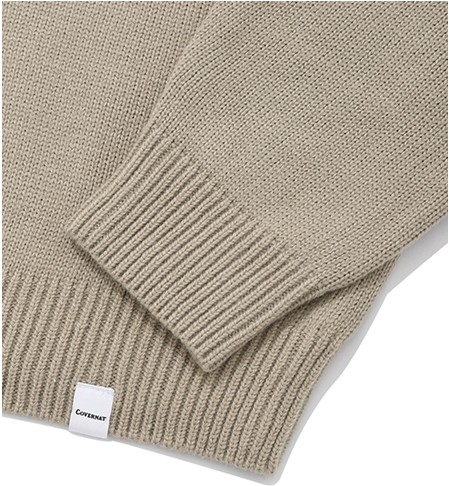 Covernat Unisex C Log Half Zipup Knit Olive | Turtlenecks