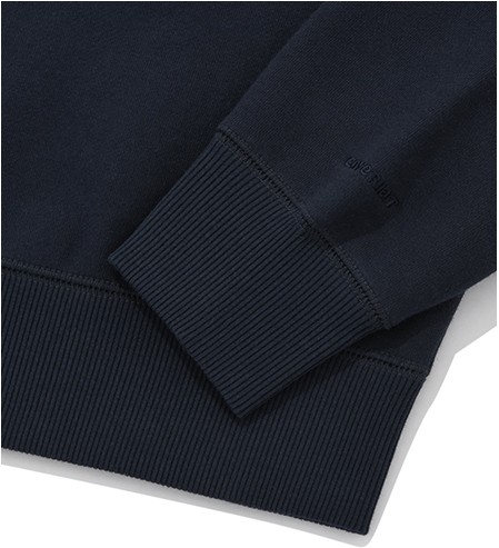 Covernat Unisex Crop C Logo Mock Neck Sweatshirt Navy