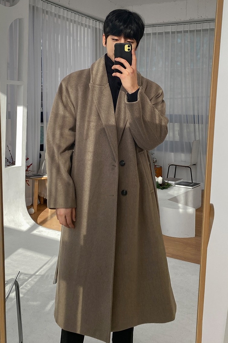 Mens wool robe coat best sale