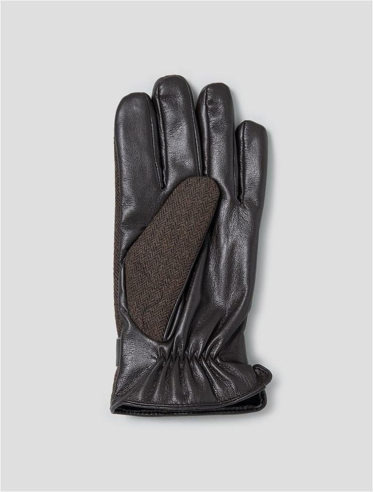 8seconds Herringbone Coloration Gloves Brown Gloves for Men KOODING