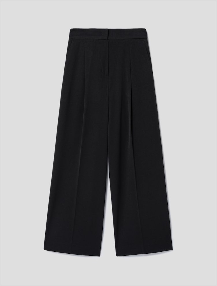 8seconds Transitioners Wide Fit Half Elastic Slacks Black