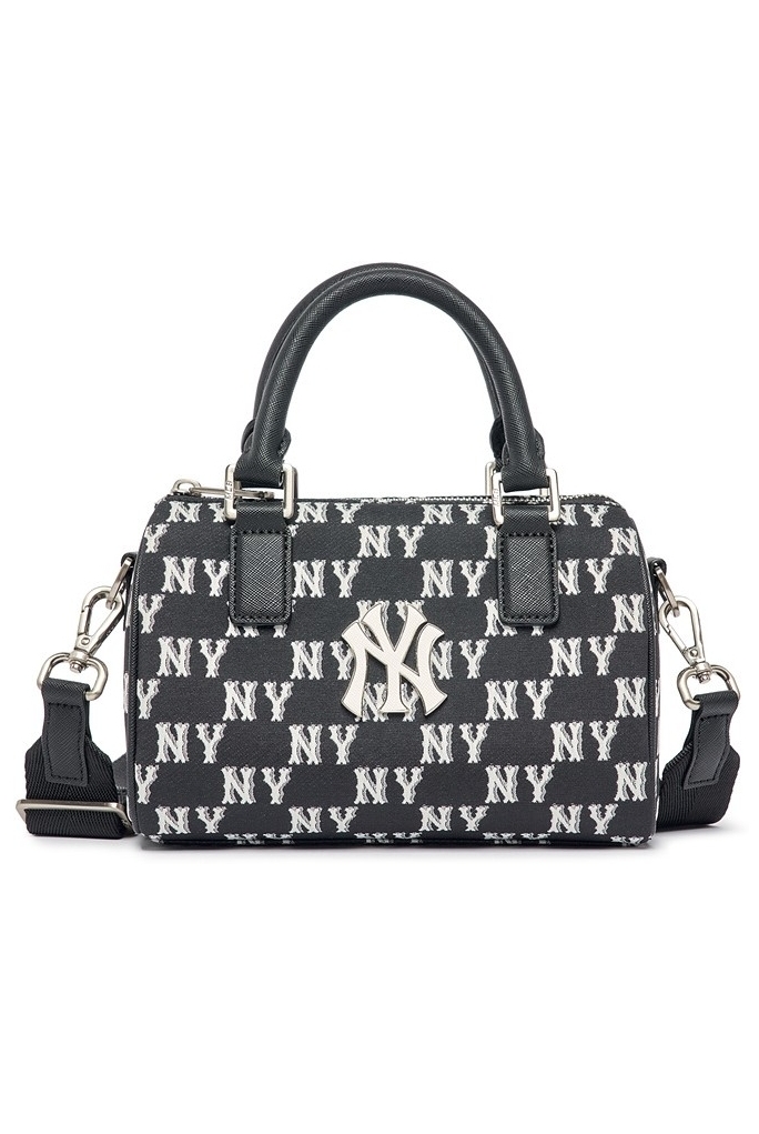 Classic Monogram Jacquard Boston Bag S NY Yankees Black