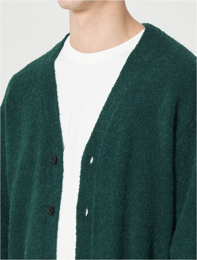 8seconds Hairy Boucle Cardigan Green | Cardigans for Men