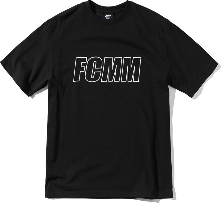 FCMM Unisex Linear Logo Tee Shirt Black | Basic Tees for